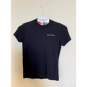 Sporty & Rich Black Crop tee